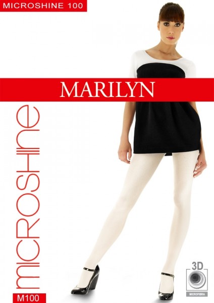 Glänzende blickdichte Strumpfhose Microshine von Marilyn 100 DEN