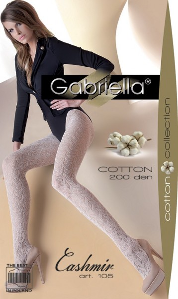 Gabriella Gemusterte Netzstrumpfhose mit Baumwolle Cashmir 105