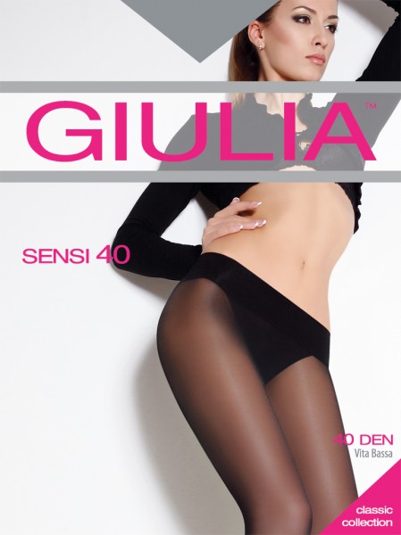 Glatte Hüftstrumpfhose mit breitem Komfortbund Sensi 40 von Giulia