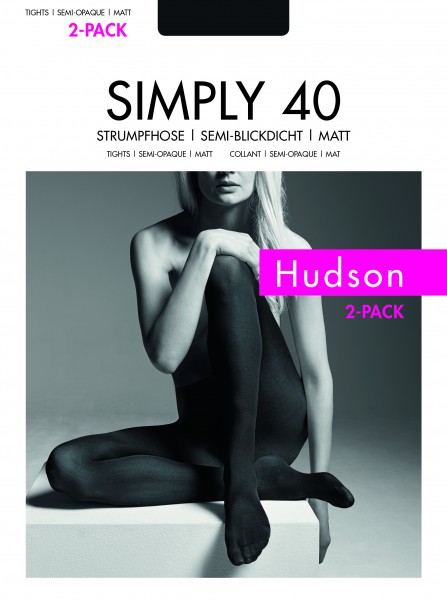 Matte, semi-blickdichte Strumpfhose Simply 40 von Hudson - 2 Paar