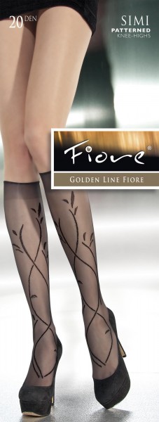 Fiore Feinkniestruempfe mit floralem Muster Simi, 20 DEN