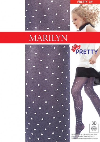 Marilyn Strumpfhose fuer Maedchen mit Puenktchen Pretty, 40 DEN