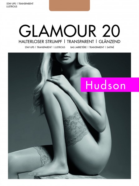 Hudson Elegante glänzende halterlose Strümpfe Glamour 20
