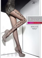 Fiore Elegante Strumpfhose mit glitzerndem Blumenrankenmuster Maggie Fiore Elegante Strumpfhose mit glitzerndem Blumenrankenmuster Maggie