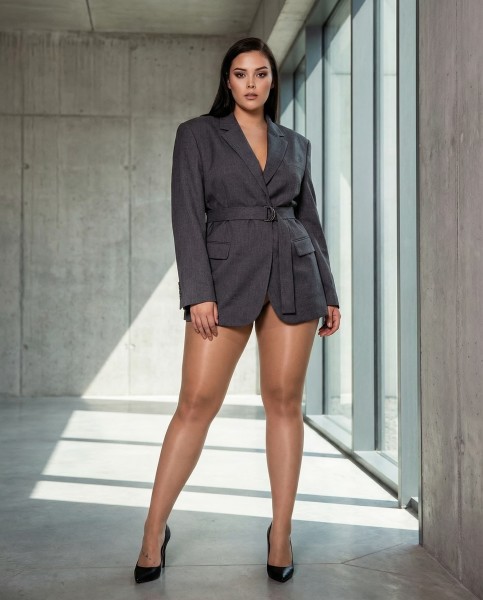 Glänzende sehr große Feinstrumpfhose Supersize 20 von Glamory