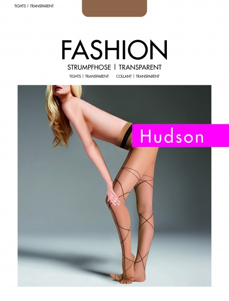 Transparente Feinstrumpfhose mit raffiniert geschwungenen Linien von Hudson