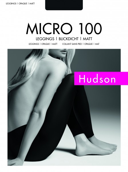 Blickdichte, matte Leggings ohne Muster Micro 100 von Hudson