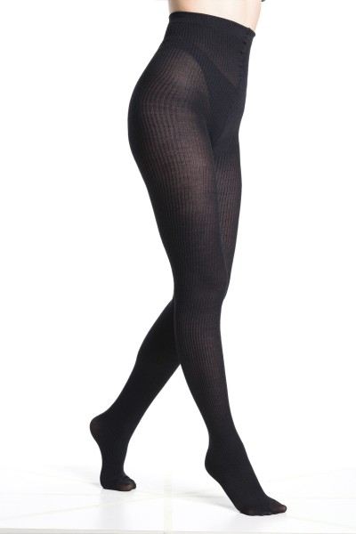 Trasparenze - Warme, gerippte Winterstrumpfhose mit hohem Anteil an Wolle