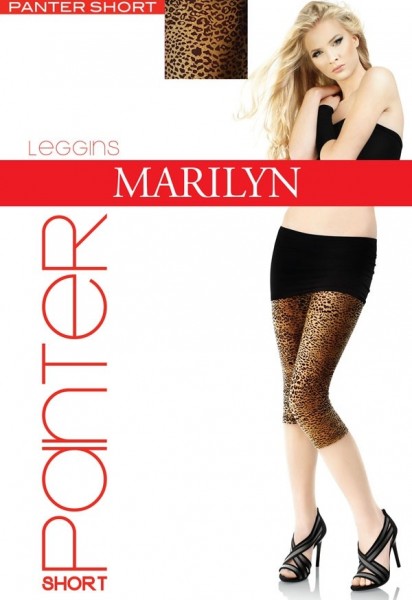 Marilyn 3/4-lange Leggings mit trendigem Leopardenmuster Panter, 60 DEN