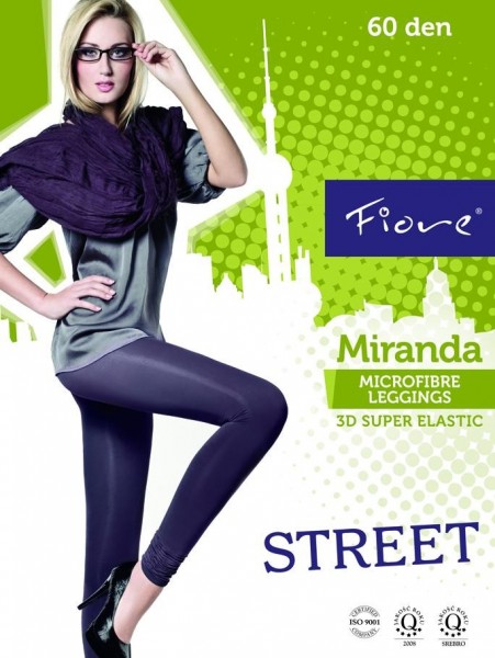 Fiore Glatte lange Microfaser-Leggins Miranda 60 DEN