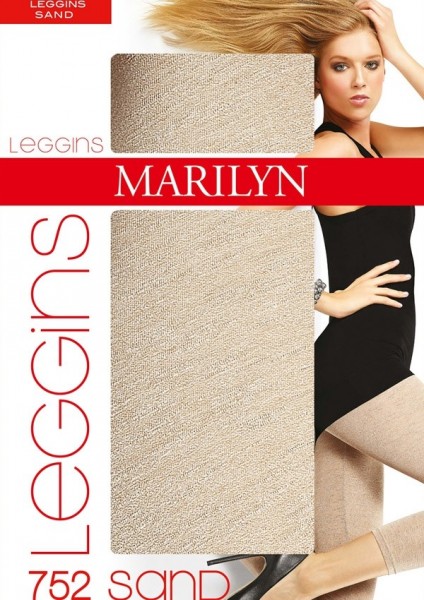 Marilyn Naturfarbene Leggings in 7/8-Laenge Sand