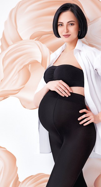 Warme, blickdichte Strumpfhose für werdende Mütter Mama Cotton von Giulia