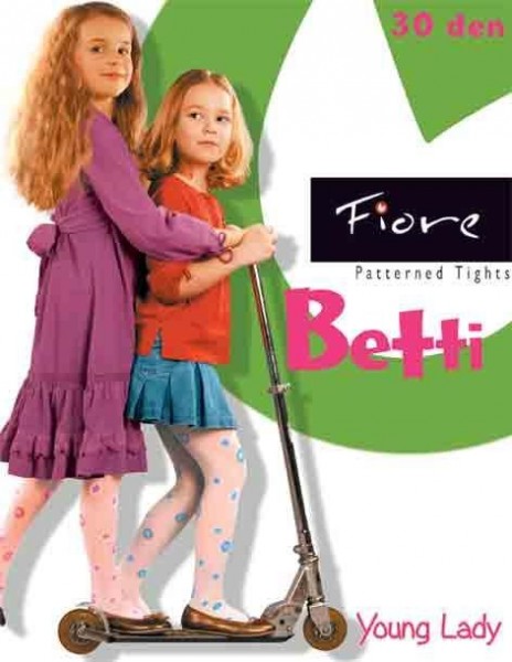 Fiore Kinderstrumpfhose mit Blumenmuster Betti 30 DEN