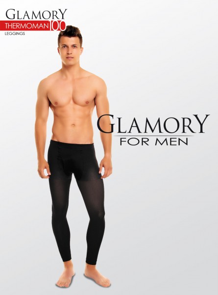 Glamory Thermoman 100 - Blickdichte Herrenleggings in Übergrößen