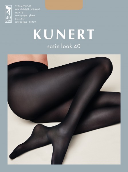 Blickdichte glänzende Strumpfhose Satin Look 40 von KUNERT