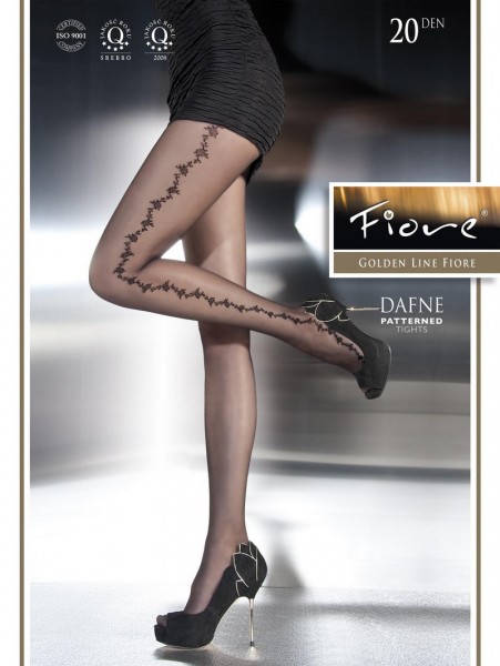 Fiore Elegante Feinstrumpfhose mit blumigem Muster Dafne, 20 DEN