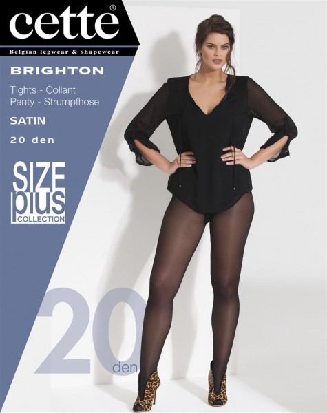 Glatte Plus Size Strumpfhose mit Seidenglanz Brighton von Cette