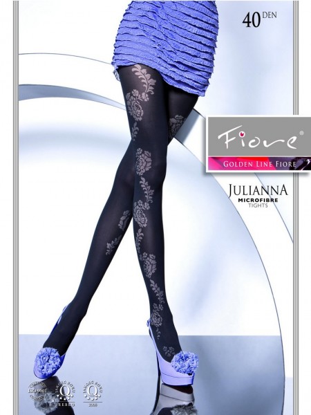 Fiore Elegante Mikrofaser-Strumpfhose mit Blumenmuster Julianna 40 DEN