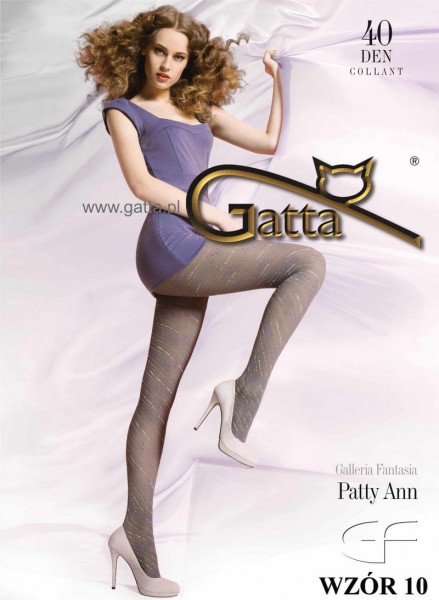 Gatta Bunt gemusterte Strumpfhose Patty Ann, 40 DEN