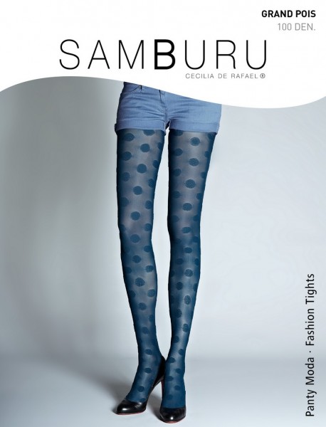 Cecilia de Rafael blickdichte Strumpfhose mit Tupfenmuster Grand Pois von Samburu