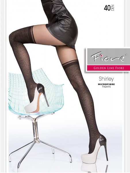 Strumpfhose mit Leopardenmuster im Overknee-Look Shirley von Fiore