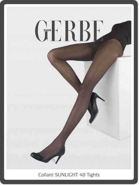 Gerbe Semi-blickdichte glaenzende Feinstrumpfhose Sunlight 40 DEN