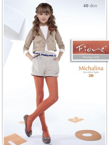 Fiore Maedchenstrumpfhose mit angesagtem Buchstabenmuster Michalina 40 DEN
