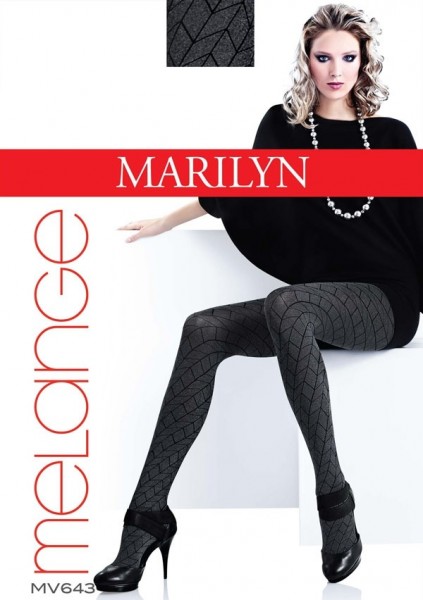 Marilyn Gemusterte Strumpfhose in Melange-Optik Grace 60 DEN