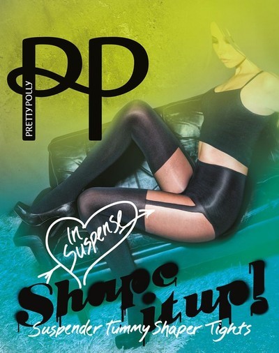 Pretty Polly Figurformende Strumpfhose in angesagter Strapsoptik Shape It Up