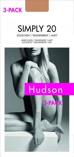 Transparente matte Feinsöckchen Simply 20 von Hudson - 3-pack!